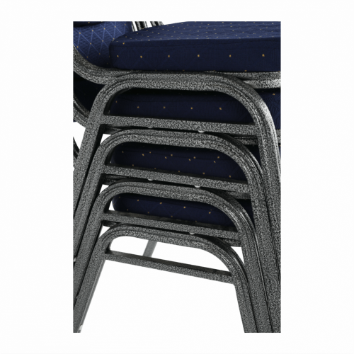 Stol, zložljiv, ogrodje iz blaga modro/sivo, JEFF 2 NOVO - AKCIJA
