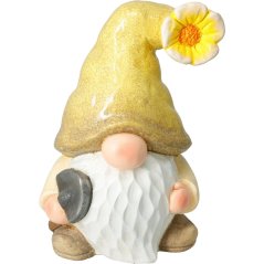 Kerti dísz – törpe, 31 cm, sárga