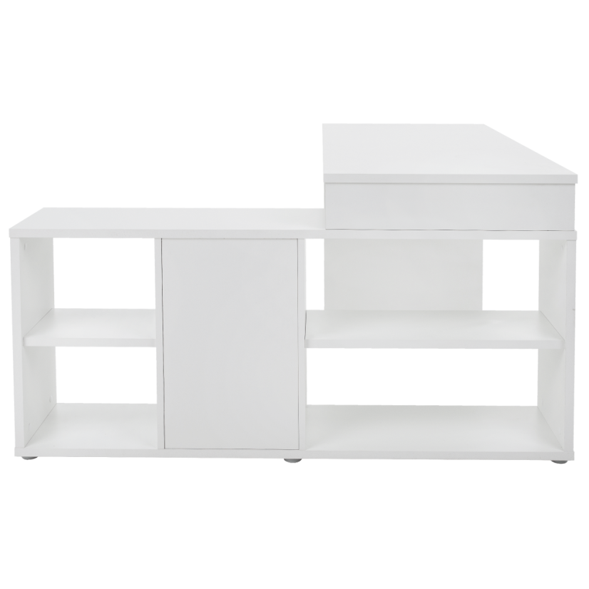 PC-Schreibtisch, Weiß/Beton, NOE NEU