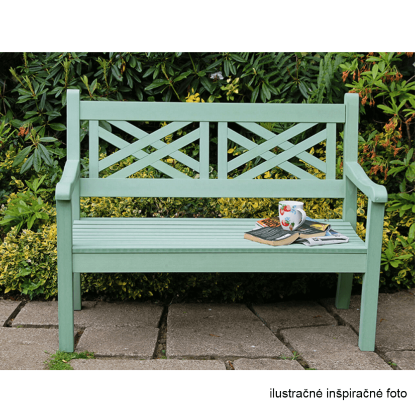 Gartenbank aus Holz, neo-mint, 124 cm, FABLA