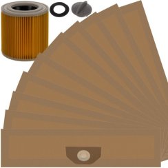 Porszívó zsákok - 10 db + Malatec 22580 szűrő