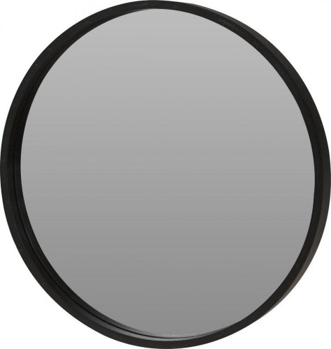 Okruglo zidno ogledalo u crnom drvenom okviru, promjera 300x25 mm, za vješanje