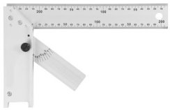 Úhelník DY-5030 • 250 mm, Alu, s úhloměrem