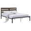 Doppelbett mit Lattenrost, rustikale Eiche/Metall, 160x200, ANEYA