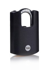 Lacăt Yale Y121B/40/125/1, de înaltă securitate, lacăt, negru, 46 mm, 3 chei