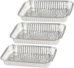 Miska MagicHome, 31,5x21,3x4,4 cm, grilovacia, 3 ks, Alu