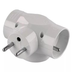 Vtičnica EMOS P0024N, razcepna, bela, 3× 2P + PE, 250V/16A maks. 3680W (akce)