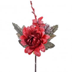 Ornament de flori înțepătoare de dalie roșie