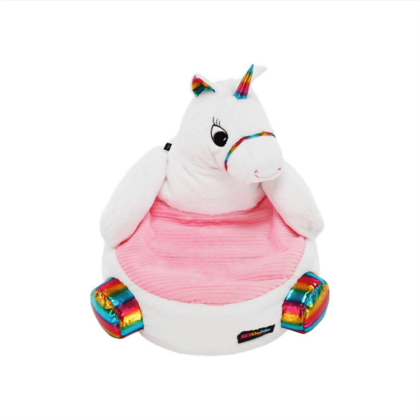 Einhorn-Sitzsack, weiß/rosa/Farbmix, BUFEL
