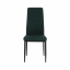 Židle, smaragdová látka/černý kov, COLETA NOVA