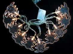 MagicHome karácsonyfa lánc, ezüst, 10 LED fehér, 2xAA, IP20, belső, világítás, L-0,9 m