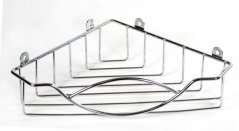Badezimmerregal aus Draht, verchromt, Ecke 31,5 x 20,5 x 6 cm, KLC