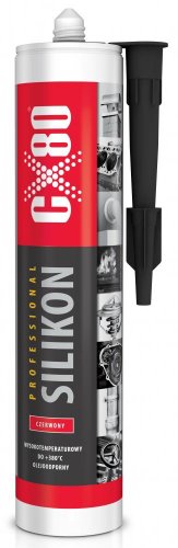 Professional silikon - vysokotepelně odolný tmel 310 ml, do 380 ° C, červený