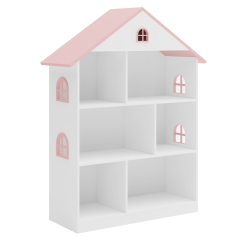 Kinderbücherregal, weiß/rosa, MAISON TYPE 1