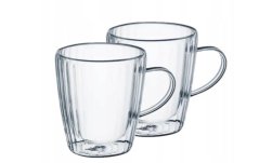 Kubek szklany z podwójną ścianką CURLY 250ml zestaw 2 szt.