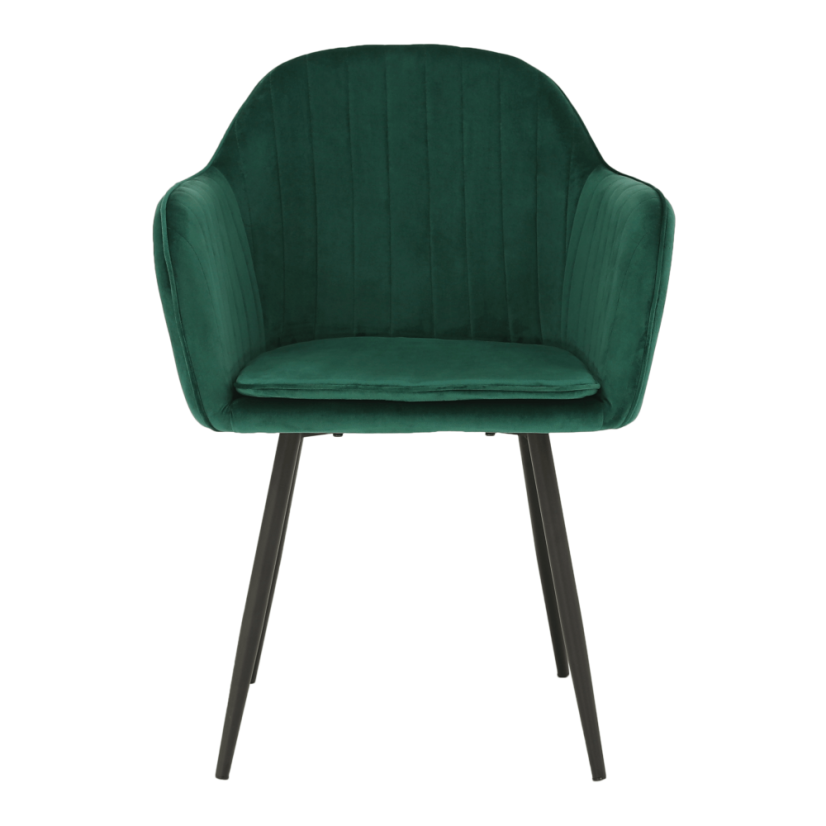 Designer-Sessel, smaragdgrüner Samtstoff, ZIRKON