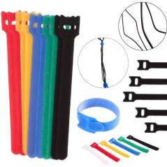Bandă velcro colorată 150 mm x 12 mm, 12 buc, GEKO