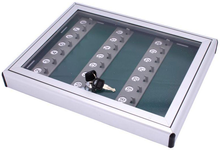 Aluminium-Schlüsselkasten für 24 Schlüssel, 40x295x370mm, XL-TOOLS