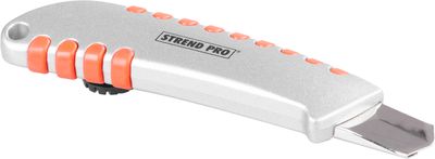 Nóż Strend Pro UKX-867-8, 18 mm, zrywalny, z kołem, ostrze hakowe, aluminium/plastik