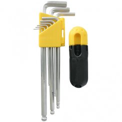 Sada klíčů Strend Pro HK7007, 9 dílná, Hex, Cr-V, zástrčná, Imbus s kuličkou