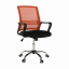Krzesło biurowe, pomarańczowa siatka/czarna tkanina, APOLO NEW