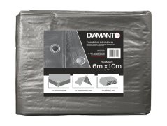6 x 10 m-es ezüst színű ponyva DIAMANTO (akce)