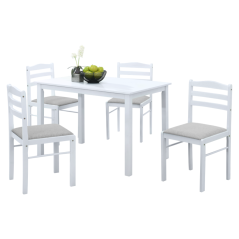 Blagovaonska garnitura 1+4, bijela/bež-siva, SOMIN