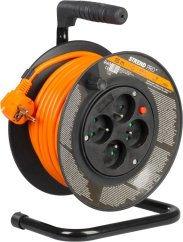 Strend Pro DG-FB04 Verlängerungskabel, L-15 m, auf einer Trommel, Querschnitt 1,5 mm2