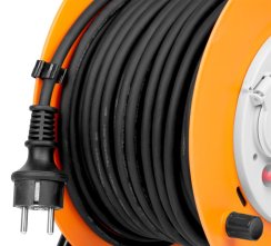 Cable Strend Pro CR038, 4 prize, L-30 m, IP44, cauciuc, extensie, pe tambur