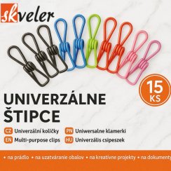 Štipec univerzálny pevný SKVELER, sada 15ks