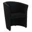 Krzesło klubowe, czarna ekoskóra, CUBA