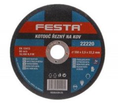 Vágótárcsa fém 150x2,5x22,2mm FESTA