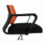 Irodai szék, hálószövet narancs/szövet fekete, APOLO NEW