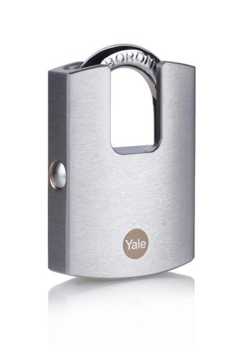 Zamek Yale Y122B/50/123/1, High Security, kłódka, chromowana, 50 mm, 3 klucze