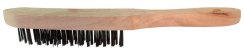 Kartáč Strend Pro WB308 1406, 4 řadová, ocelová, dřevěná rukojeť