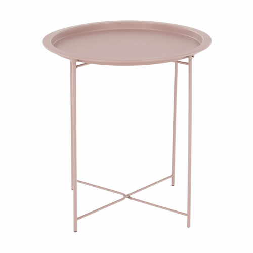 Kisasztal levehető tálcával, nude rózsaszín, RENDER
