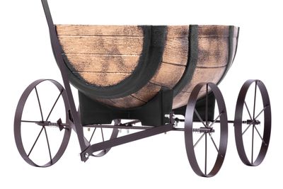 Kvetináč Strend Pro Woodeff, 41,5x29x19cm, whiskey barel wagon