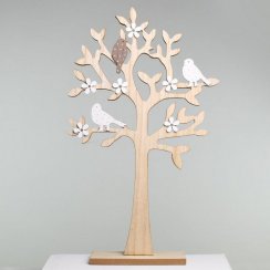 Ozdobne drzewko na podstawie drewnianej o wymiarach 24x6x40,5 cm