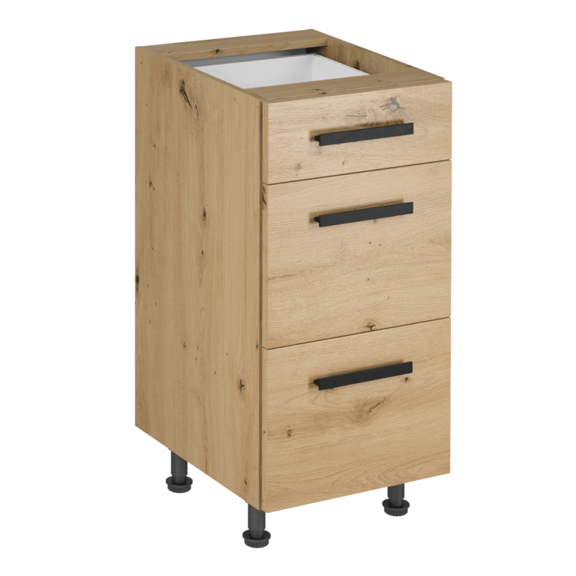 Unterschrank, Artisan-Eiche, mit Griffen, LANGEN D40S3