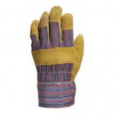 Kombinirane tekstilno-usnjene rokavice št. 10 / pakiranje 12 pak