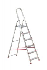 Scari ALVE EUROSTYL HOBBY 2915 6 trepte, rosu, 198 cm, nr. 125 kg