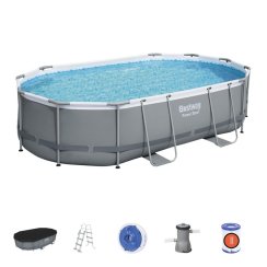 Bestway® Power Steel™ bazen, 56448, filter, pumpa, ljestve, plahta, dozator, 4,88x3,05x1,07 m