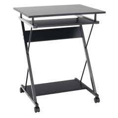 Mobiler PC-Tisch/Gaming-Tisch mit Rollen, schwarz, TARAK