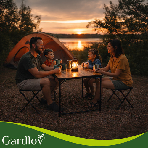 Skladací záhradný stôl + 4 stoličky Gardlov (akce)