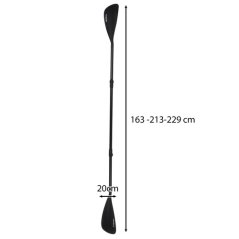 Trizand 4-teiliges verstellbares Paddel 229cm 2in1