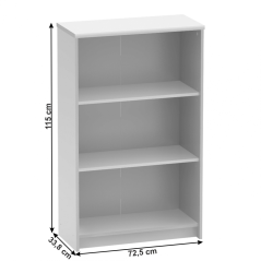 Niedriges Büroregal, weiß, JOHAN 2 NEW 03