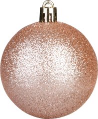 MagicHome Weihnachtskugeln, 12 Stück, Roségold, für den Weihnachtsbaum, 6 cm