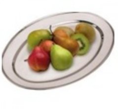 Edelstahltablett 40x26m oval