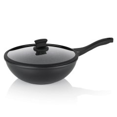 Wok Stella Nova litý hliník černý 10,0cm 30,0cm 5,0l Wok Stella Nova litý hliník černý 10,0cm 30,0cm 5,0l