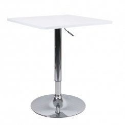 Bár asztal állítható magasságú, fehér, 60x70-91 cm, FLORIAN 2 NEW
